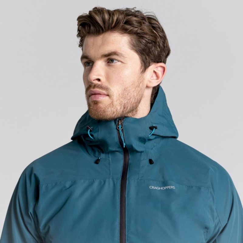 Veste À Capuche Craghoppers Creevey Homme Turquoise | AEFV58490