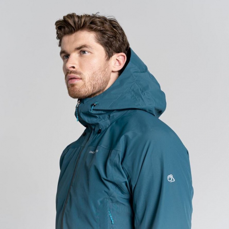 Veste À Capuche Craghoppers Creevey Homme Turquoise | AEFV58490