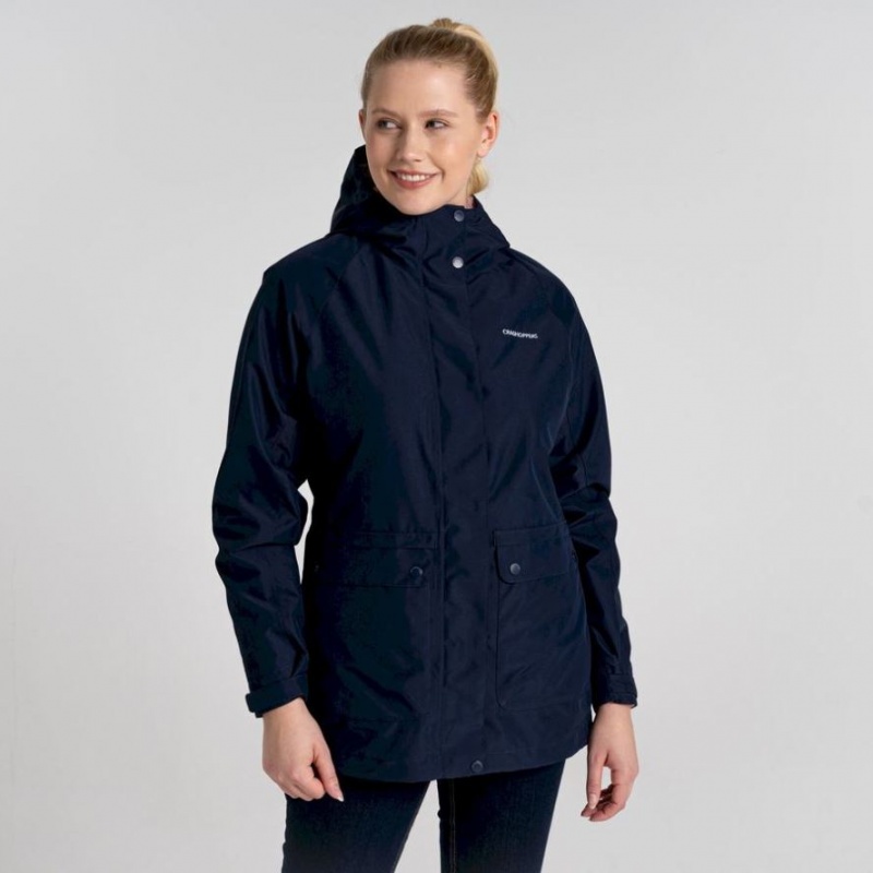 Veste À Capuche Craghoppers Denise 3 In 1 Femme Bleu Marine | PUSW62319