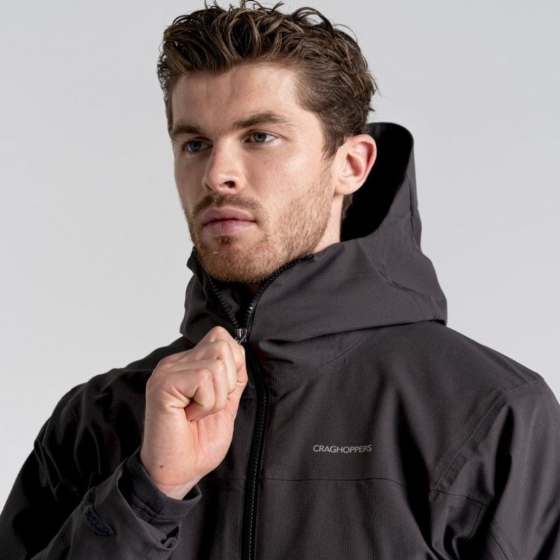 Veste À Capuche Craghoppers Dynamic Pro Homme Noir | PQZN19307