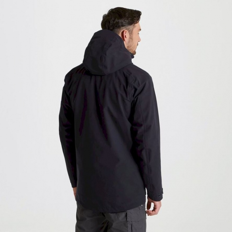 Veste À Capuche Craghoppers Expert Kiwi Pro Stretch Long Homme Noir | ABCY29765