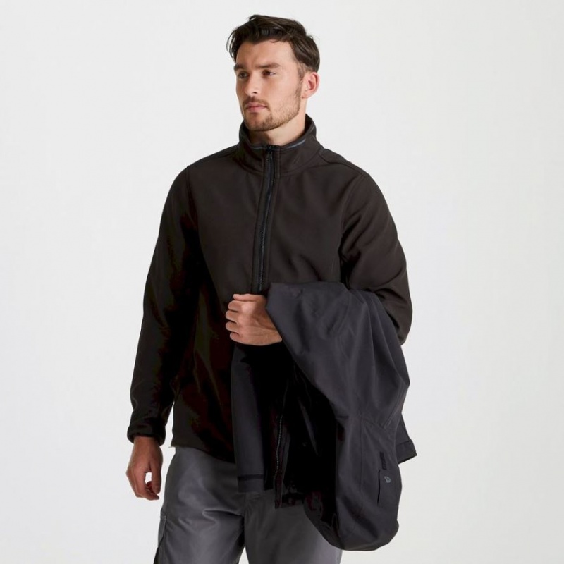 Veste À Capuche Craghoppers Expert Kiwi Pro Stretch 3in1 Homme Noir | YPVB93504