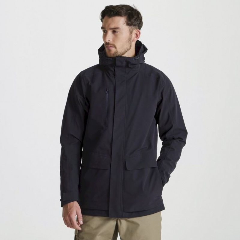 Veste À Capuche Craghoppers Expert Kiwi Pro Stretch 3in1 Homme Bleu Marine | KQDR82307