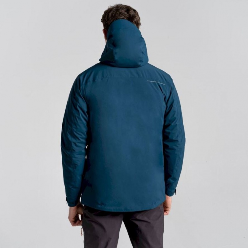 Veste À Capuche Craghoppers Gryffin Thermic Homme Bleu | VRNU47936