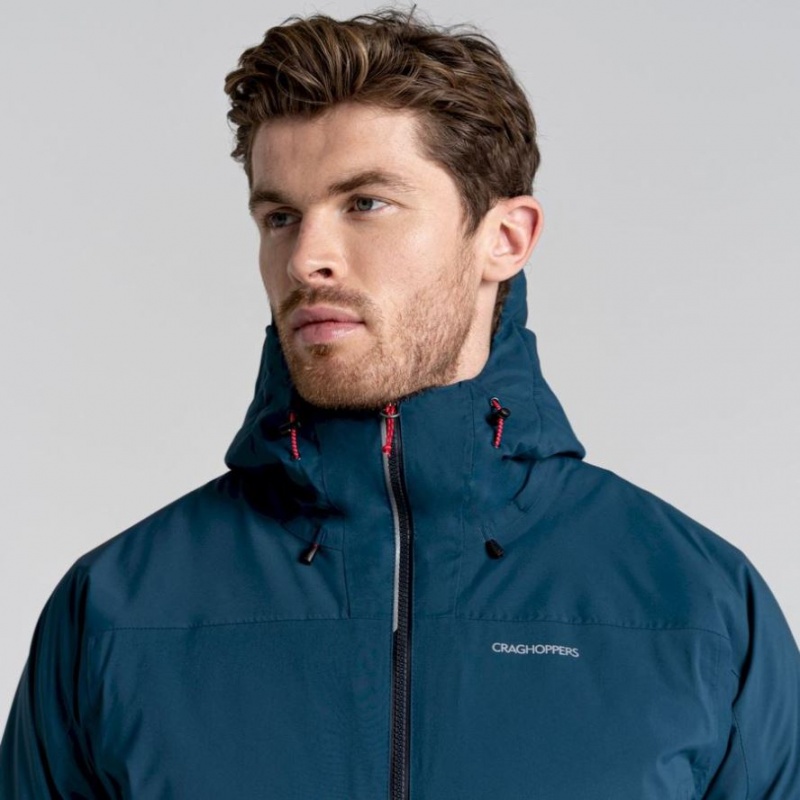 Veste À Capuche Craghoppers Gryffin Thermic Homme Bleu | VRNU47936