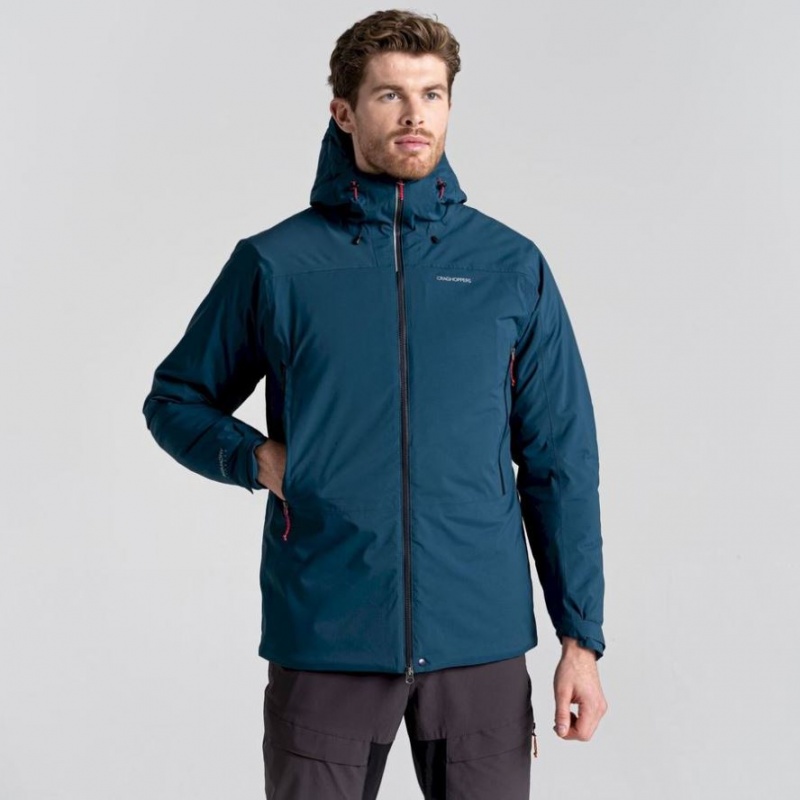 Veste À Capuche Craghoppers Gryffin Thermic Homme Bleu | VRNU47936