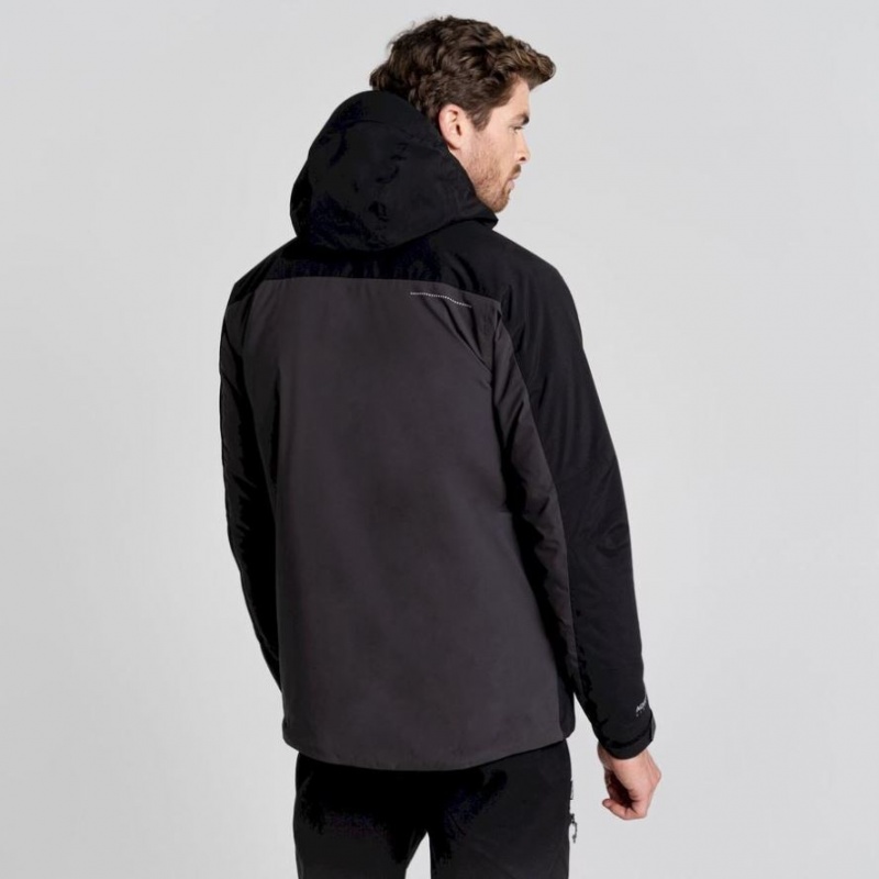 Veste À Capuche Craghoppers Gryffin Thermic Homme Noir | AZIT48109