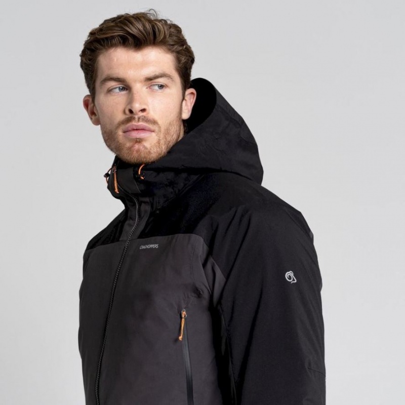 Veste À Capuche Craghoppers Gryffin Thermic Homme Noir | AZIT48109