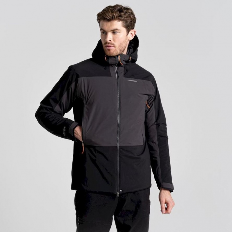 Veste À Capuche Craghoppers Gryffin Thermic Homme Noir | AZIT48109