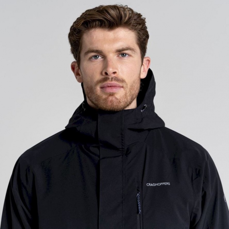 Veste À Capuche Craghoppers Lorton 3 In 1 Homme Noir | QOLK13759