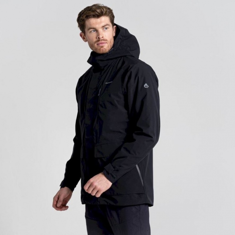 Veste À Capuche Craghoppers Lorton 3 In 1 Homme Noir | QOLK13759