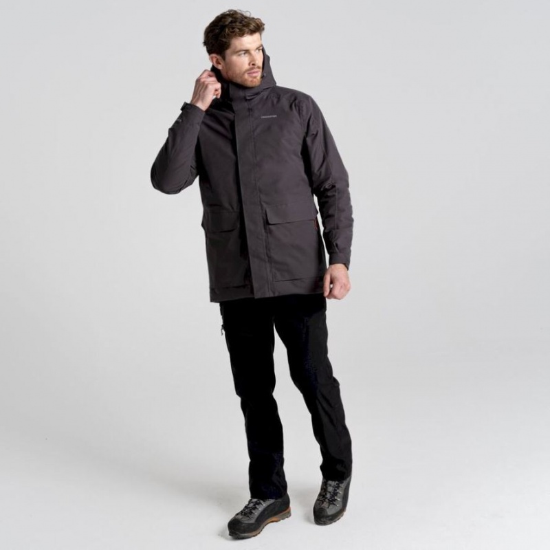 Veste À Capuche Craghoppers Lorton Thermic Homme Grise | EGMC53106