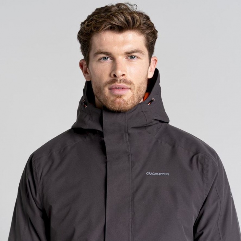 Veste À Capuche Craghoppers Lorton Thermic Homme Grise | EGMC53106