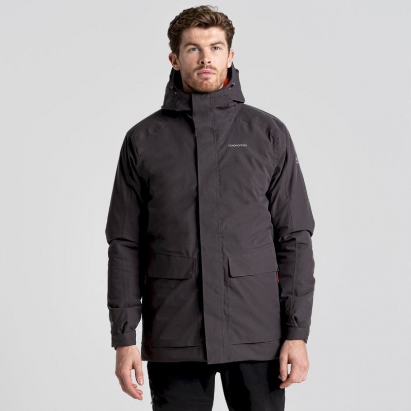 Veste À Capuche Craghoppers Lorton Thermic Homme Grise | EGMC53106