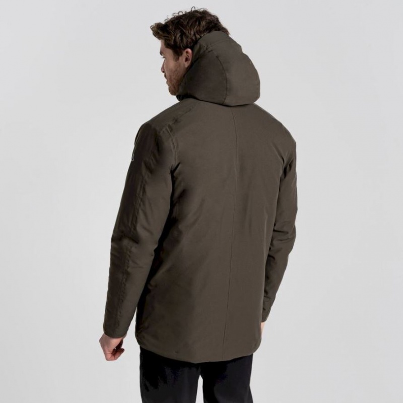 Veste À Capuche Craghoppers Lorton Thermic Homme Vert Olive | KJBL03157