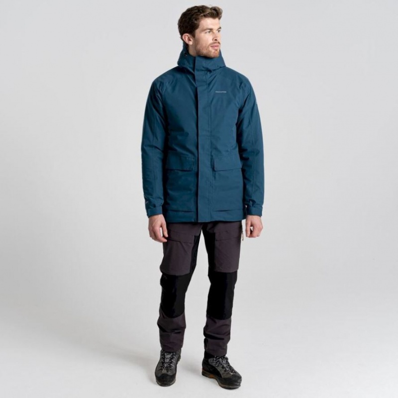 Veste À Capuche Craghoppers Lorton Thermic Homme Bleu | ZDLJ19853