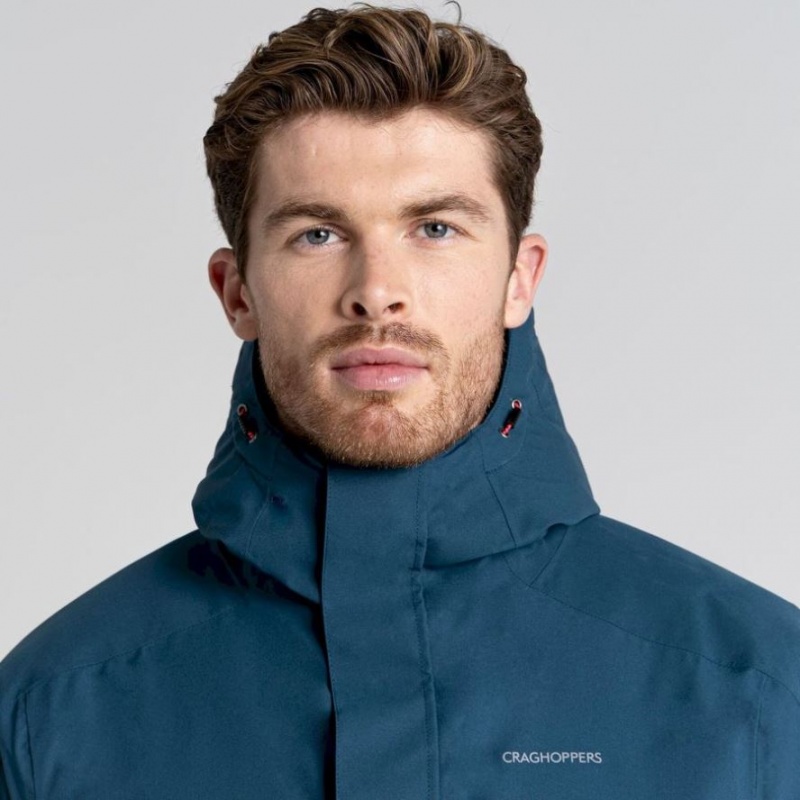 Veste À Capuche Craghoppers Lorton Thermic Homme Bleu | ZDLJ19853