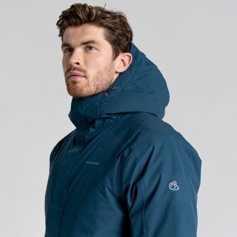 Veste À Capuche Craghoppers Lorton Thermic Homme Bleu | ZDLJ19853