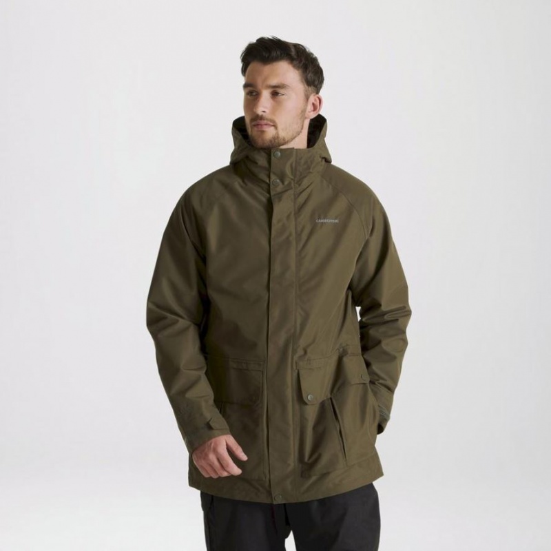 Veste À Capuche Craghoppers Milford 3 In 1 Homme Vert Olive | DJZW41657