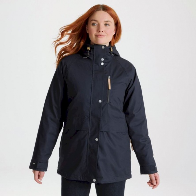 Veste À Capuche Craghoppers Saltaire 3 In 1 Femme Bleu Marine | RVAG87412