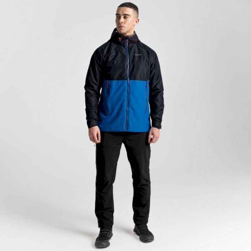 Veste À Capuche Craghoppers Sebastian Homme Noir Bleu | ZNFG16249