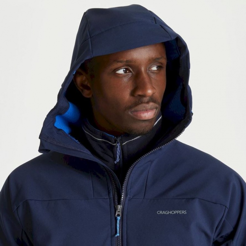 Veste À Capuche Craghoppers Tripp Homme Bleu Marine | GWZN30641