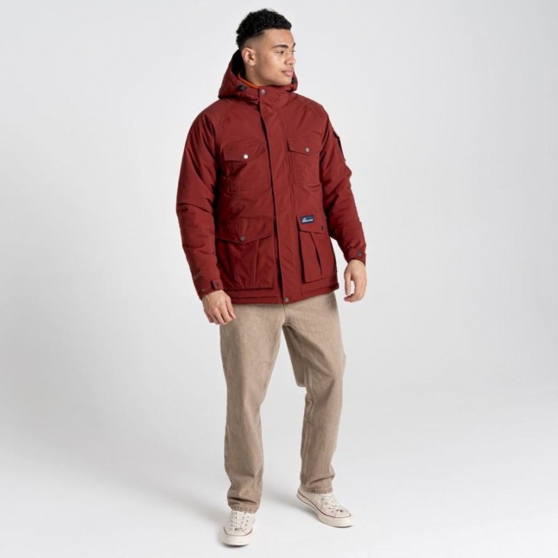 Veste À Capuche Craghoppers Waverley Thermic Homme Rouge | OZVH95243