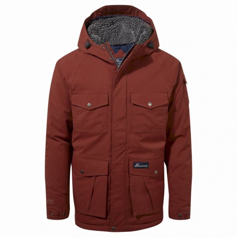 Veste À Capuche Craghoppers Waverley Thermic Homme Rouge | OZVH95243