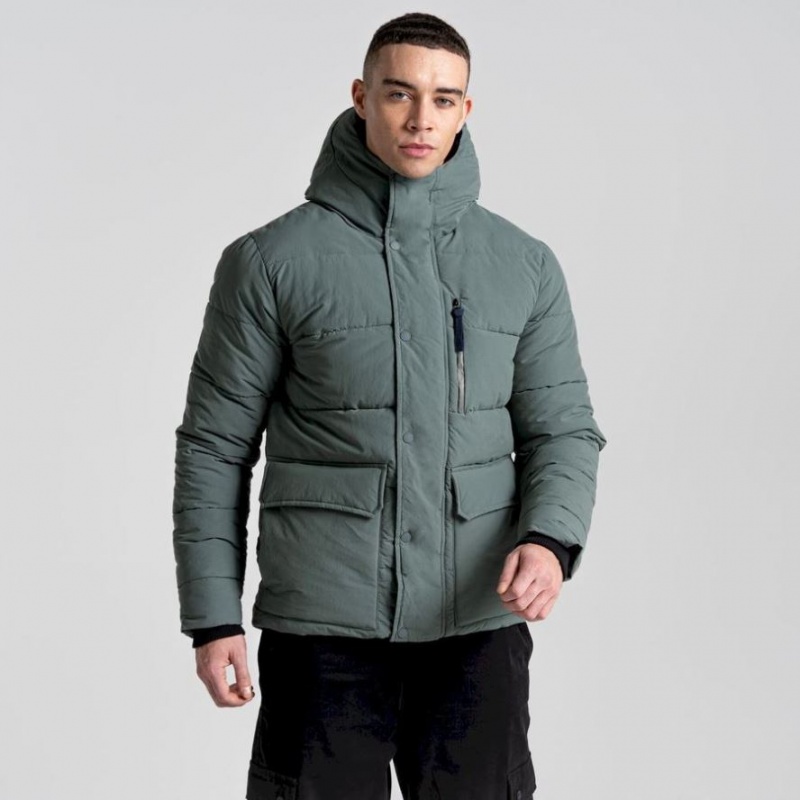 Vestes Isolées Craghoppers Dunbeath Encapuchonné Homme Vert | ROHQ98541