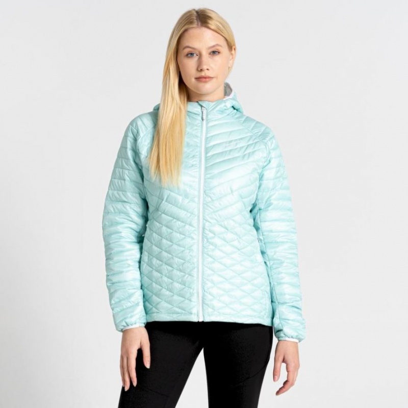 Vestes Isolées Craghoppers ExpoLite Encapuchonné Femme Turquoise | ZWRF61320