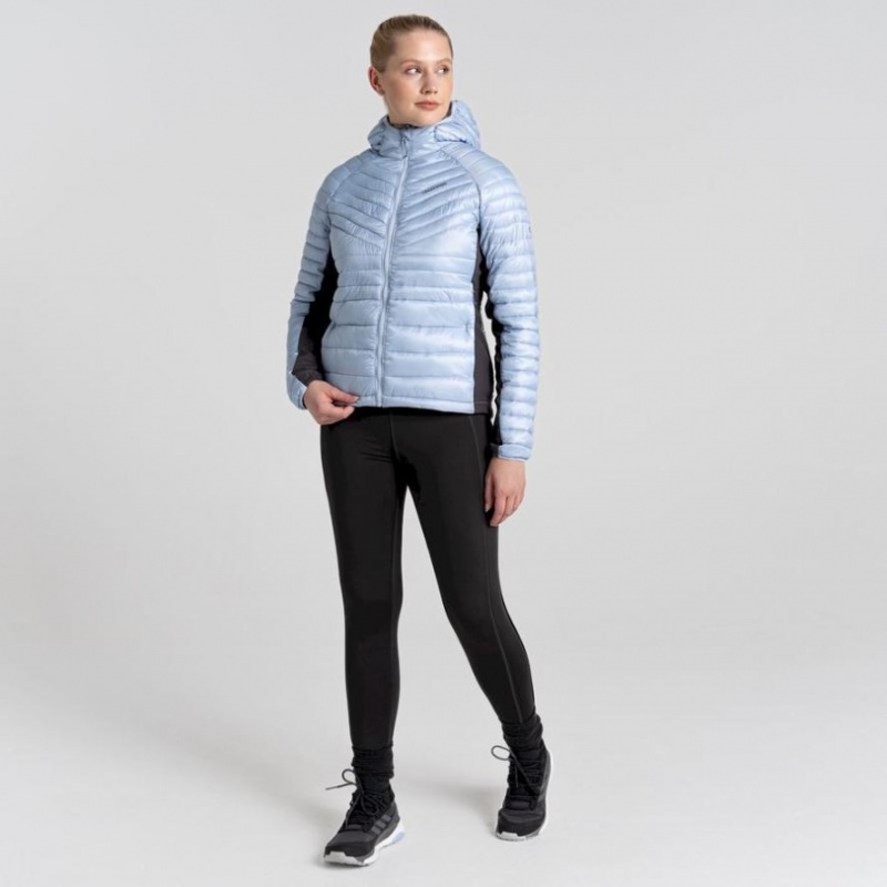 Vestes Isolées Craghoppers ExpoLite Encapuchonné Femme Bleu | IHRQ67481