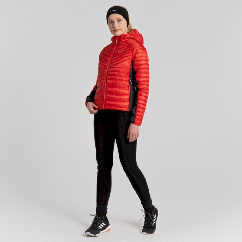 Vestes Isolées Craghoppers ExpoLite Encapuchonné Femme Rouge | PMAU65908