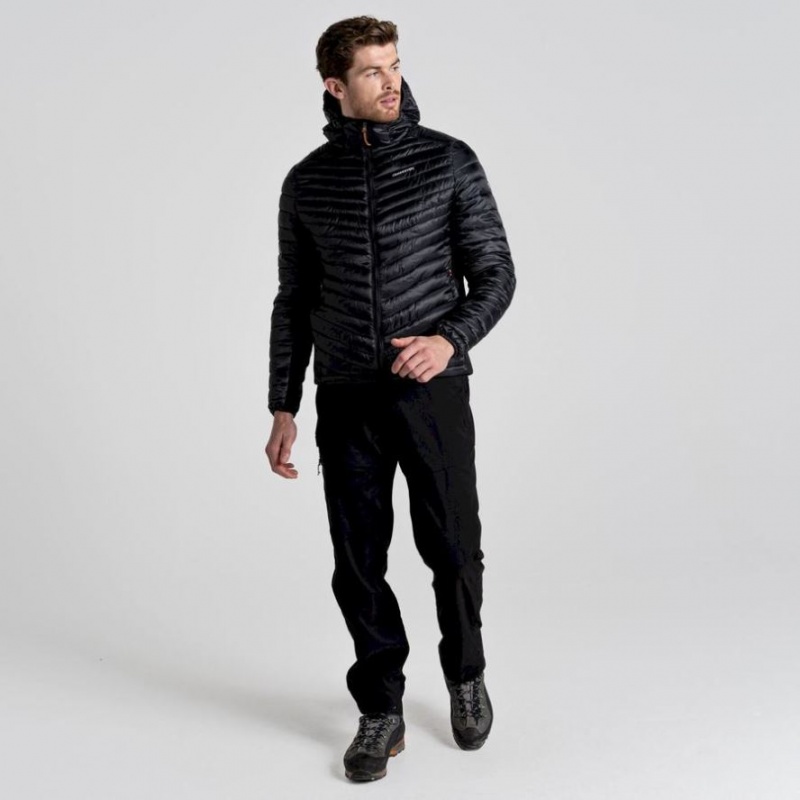 Vestes Isolées Craghoppers ExpoLite Encapuchonné Homme Noir | QHPE05987