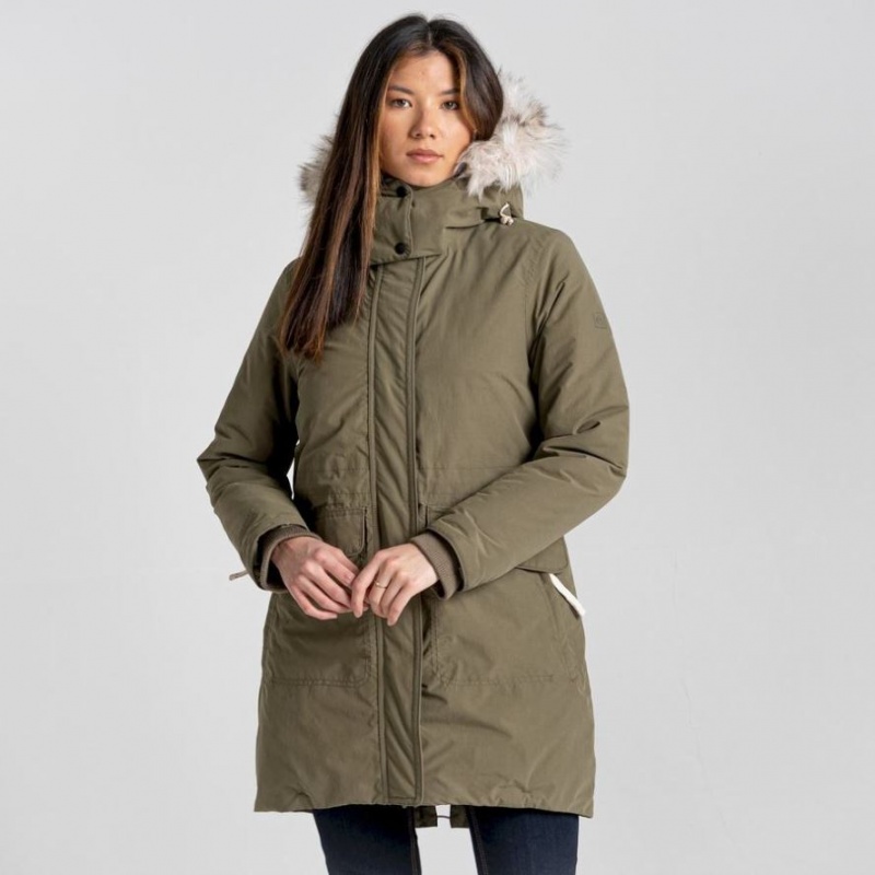 Vestes Isolées Craghoppers Lundale Femme Vert Olive | IASW95032