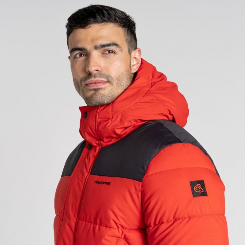 Vestes Isolées Craghoppers Sutherland Encapuchonné Homme Rouge | LPDE06193